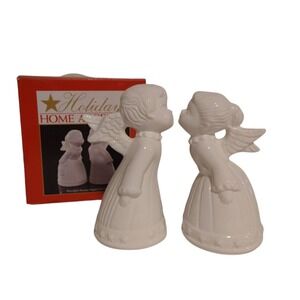 Holiday Home Accents Porcelain Kissing Angels